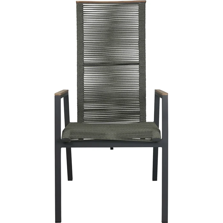 Gardissimo HELENA MOVE 6x Alu Stapelsessel mit Rope Bespannung & Teak-Armlehnen – Bild 9