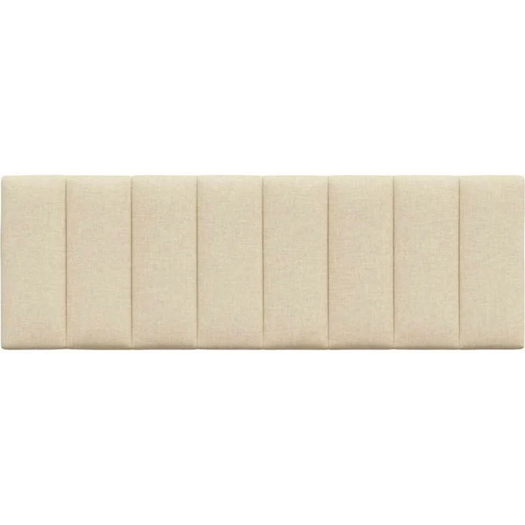 vidaXL Bett, Kopfteil-Kissen Creme 120 cm Stoff – Bild 4