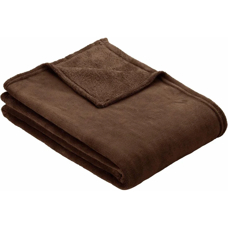 Wohndecke Uni Fleecedecke Olbia, IBENA, einfarbig schick, Kuscheldecke – Bild 1
