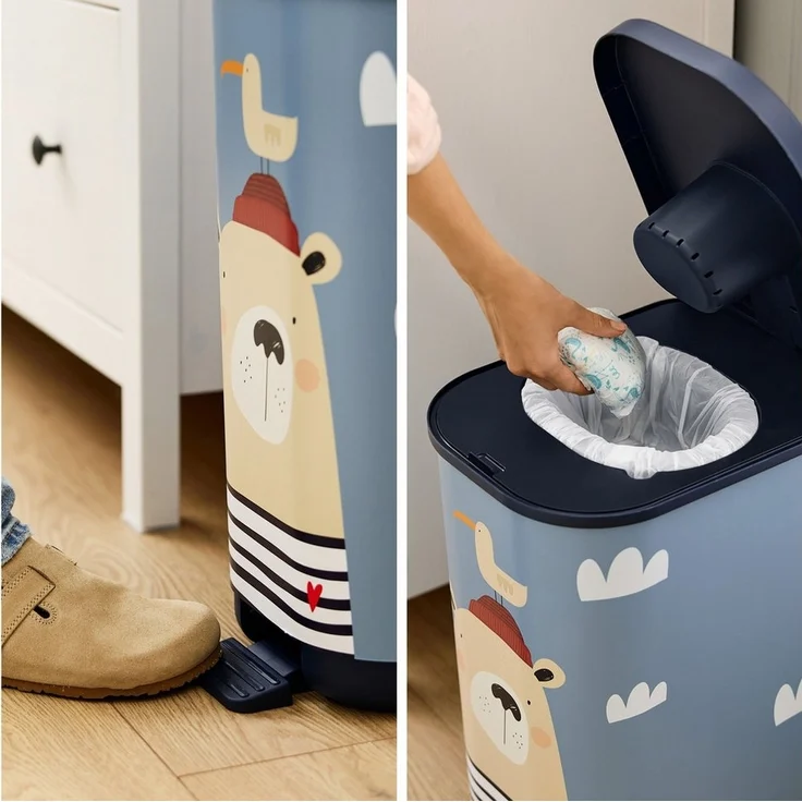 Rotho Babydesign Windeleimer, geruchsdicht, wandelbar zum klassischen Mülleimer – Bild 3