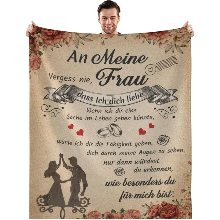 Kuscheldecke Fleecedecke Frauen Geschenke 04 130x150cm – Bild 1
