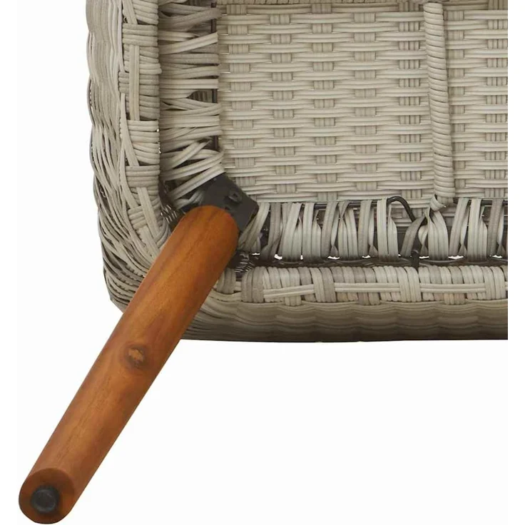 vidaXL Garten Essgruppe 7 stk. Hellgrau Poly-Rattan 3261717 – Bild 9