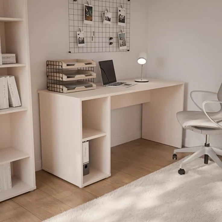 FORTE Schreibtisch Alice Springs, Schreibtisch mit 2 offenen Fächern, zeitlos, B/H/T 150/76,7/60 cm offene Fächer – Bild 2