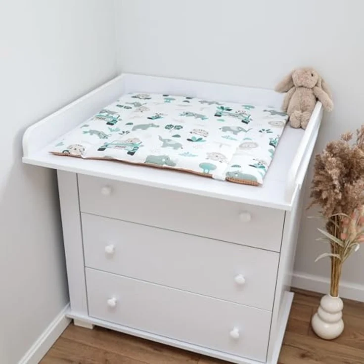 Wickelauflage für Babys 75x72 cm - Weiche Baumwolle, Abwaschbar - Wickelkommode & Wickeltischauflage Afrika – Bild 6