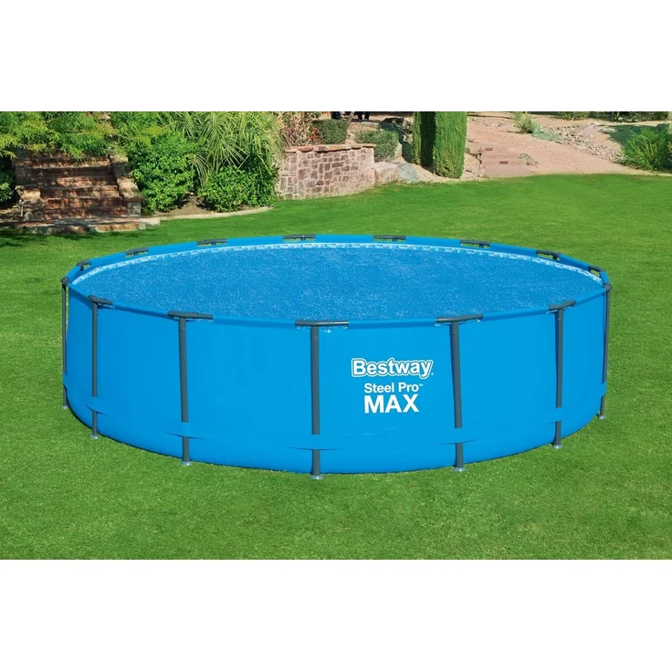 PE-Solarabdeckplane Ø 462 cm, blau, rund – Bild 12