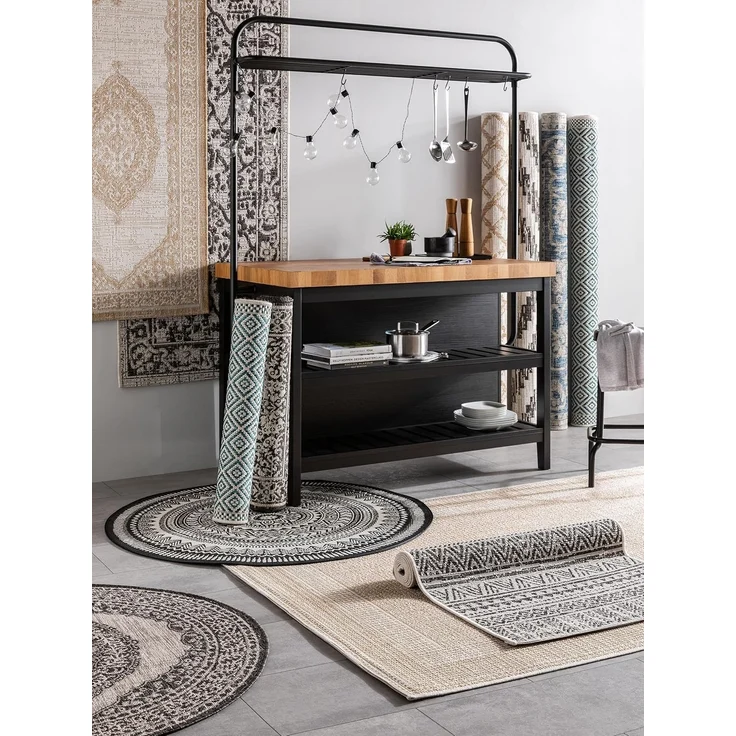 benuta Outdoorteppich Cleo, rund, Höhe: 5 mm, Teppich Wohnzimmer, Schlafzimmer, Esszimmer, Flur, Kunstfaser, Cozy – Bild 6