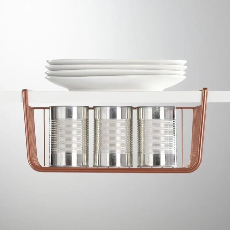 mDesign Hängekorb Drahtkorb Gitterbox Aufbewahrung 2er Set Metall Kupfer – Bild 5