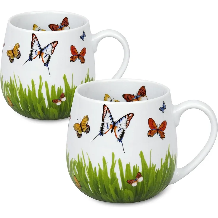 Könitz Becher ''Schmetterlingswiese - Kuschelbecher'' (2-tlg), Porzellan
