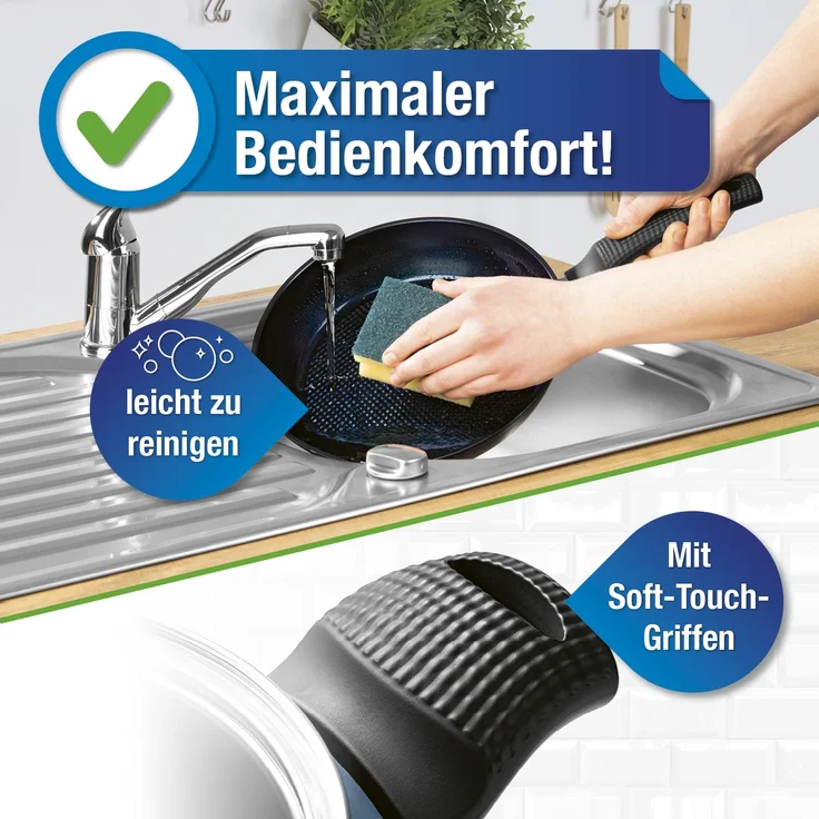 BRATmaxx Koch- & Bratset - 3 Töpfe & 1 Pfanne - Aluminium - antihaftbeschichtet – Bild 7