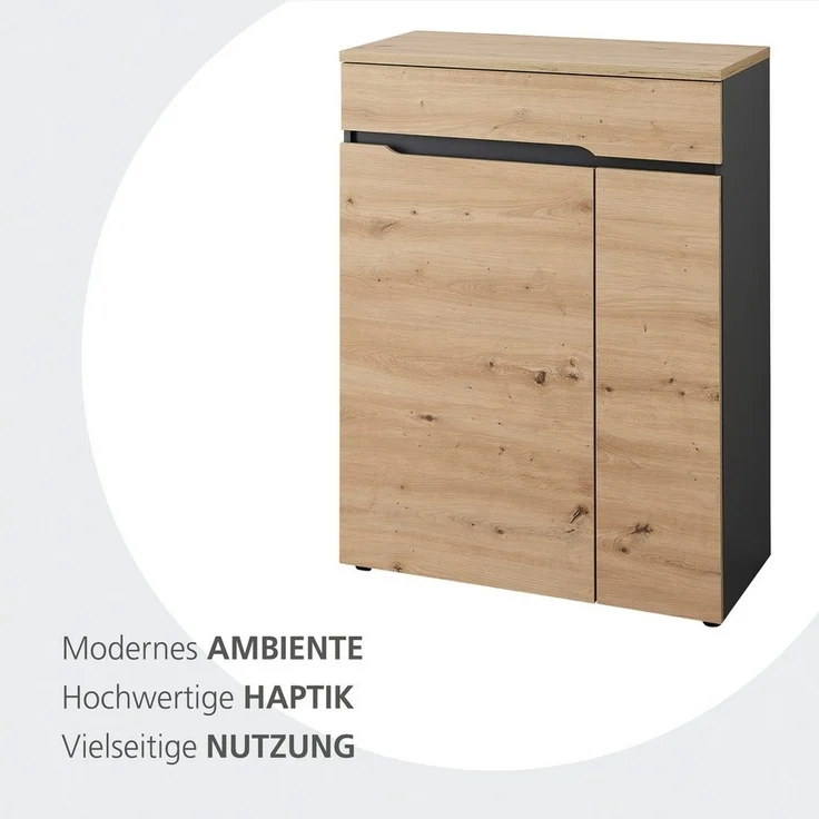 OTTO home Schuhschrank Bergen Schuhschrank, 80/107/38 (B/H/T cm) (1-St) 2 türig, Schubkasten, Soft Close – Bild 3