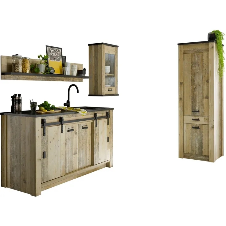 Home affaire Küche Sherwood, Breite 240 cm, ohne E-Geräte