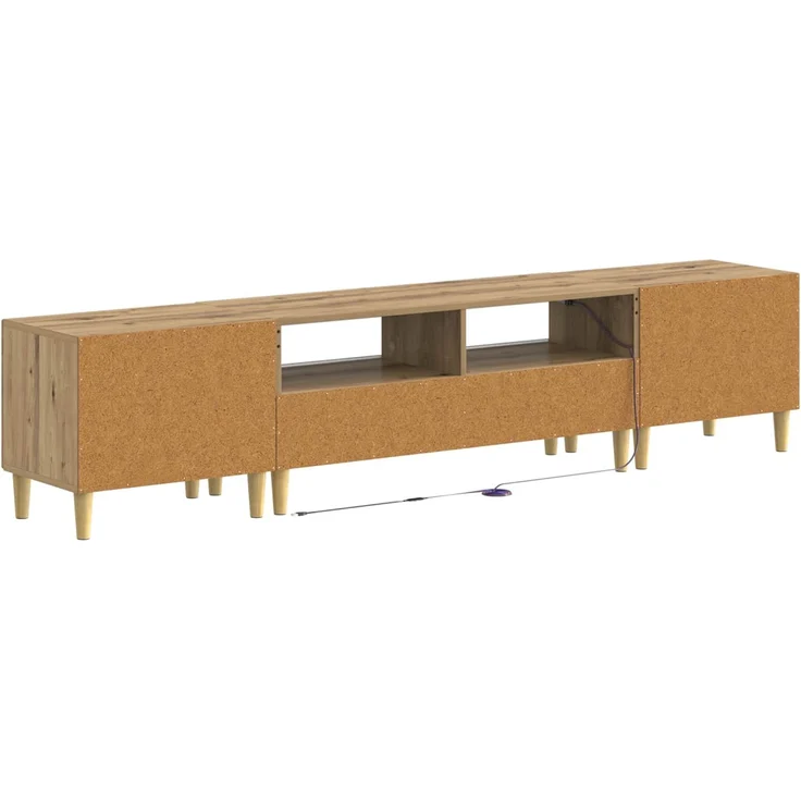 vidaXL 3-teiliges LED TV Regal DELFT Artisan-Eiche Holzwerkstoff 3416770 – Bild 6