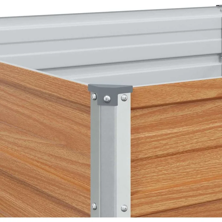 vidaXL Hochbeet Hellbraun 320 x 80 x 77 cm Verzinkter Stahl 42017338 – Bild 8