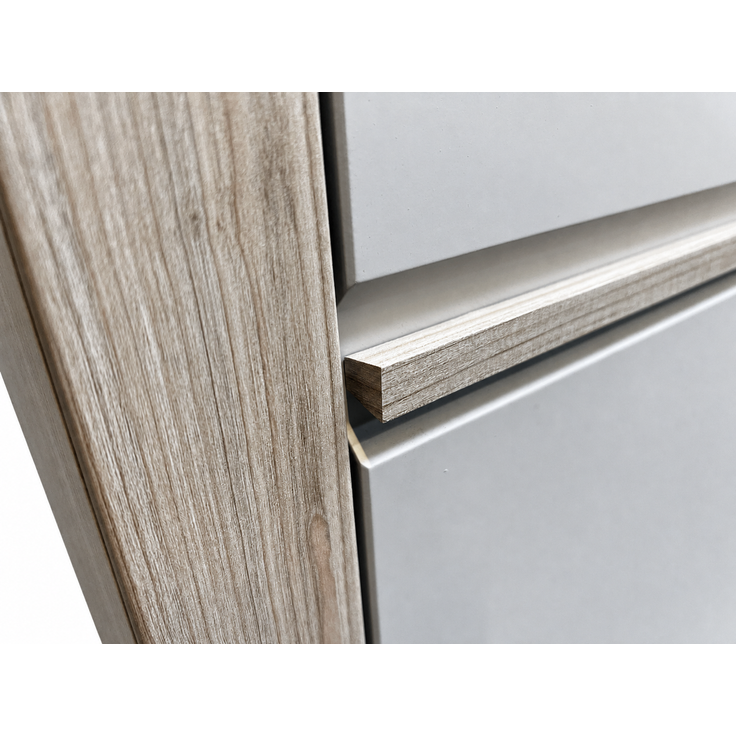 OSLO OS2 Vitrine mit Schublade in Cashmere/Riva, 78 x 200 x 38 cm – Bild 5