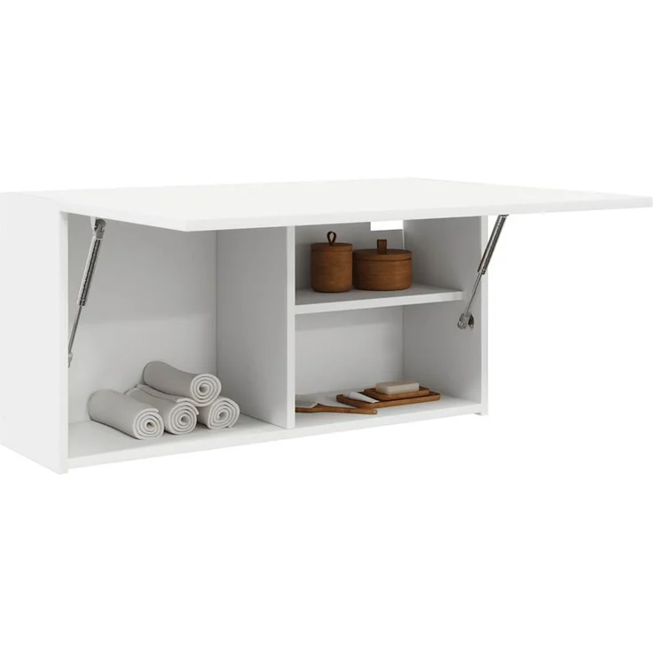 vidaXL Bad-Wandschrank Weiß 80x25x40 cm Holzwerkstoff 860085 – Bild 1