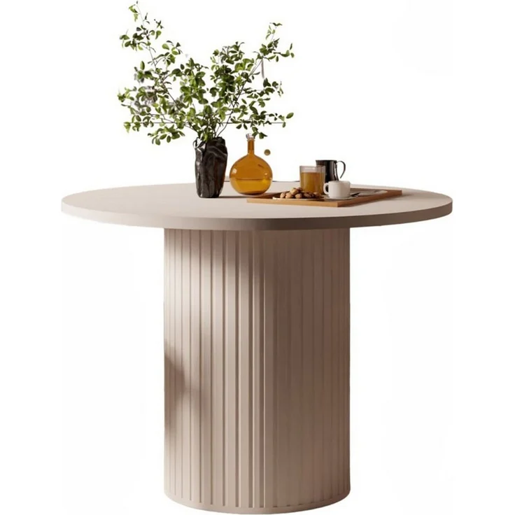 Compleo Esstisch rund, ausziehbar 100-188 cm, Küchentisch Beige oder Eiche cremona, MADE IN EU, Esszimmer modern ZANTO – Bild 1