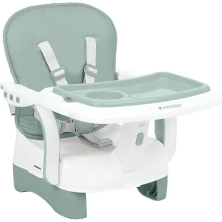 Kikkaboo Kinderstuhl, Boostersitz Chewy, Doppeltablett, Sicherheitsgurt, faltbar grün