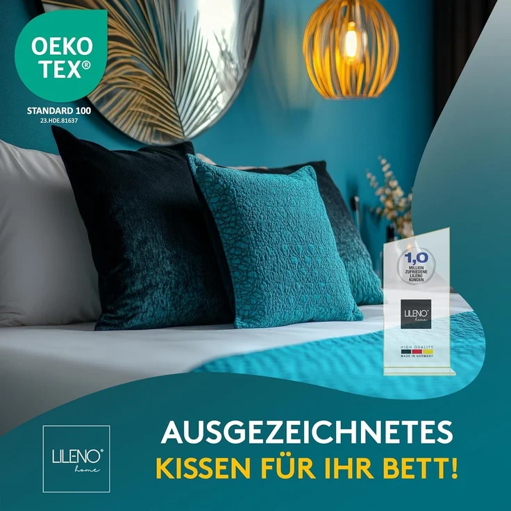 LILENO HOME 2er Set Kissenfüllung 60x60 cm - 95°C waschbares Innenkissen geeignet für Allergiker - Polyester Kisseninlet als Couchkissen, Sofa Kissen, Cocktailkissen und Kopfkissen – Bild 7
