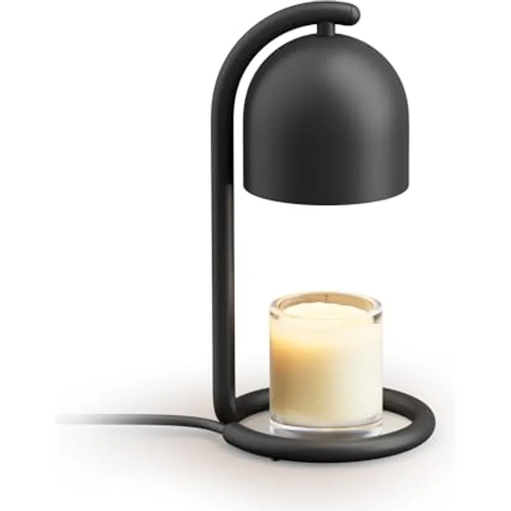 SwitchBot Smart Kerzenwärmer Lampe, Elektrische Duftlampe mit Timer und Dimmer, Matter-kompatibel für Apple Home & Alexa, Schwarz
