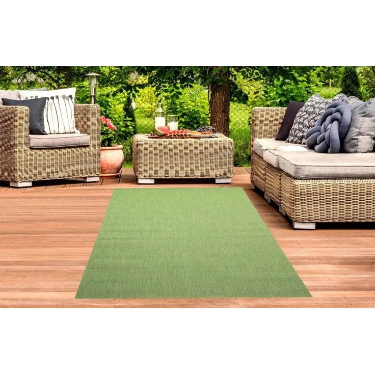 Carpetia Outdoorteppich zeitlos, rechteckig, Höhe: 5 mm, pflegeleicht, wetterbeständig, für Innen- und Außenbereich geeignet