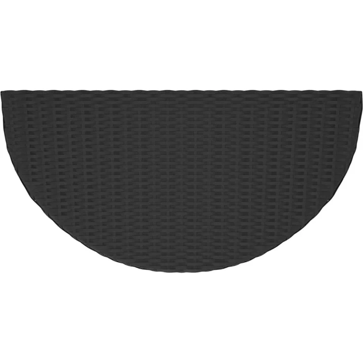 Gartentisch, Beistelltisch, Balkontisch Schwarz 100 x 50 x 75 cm Poly Rattan – Bild 6