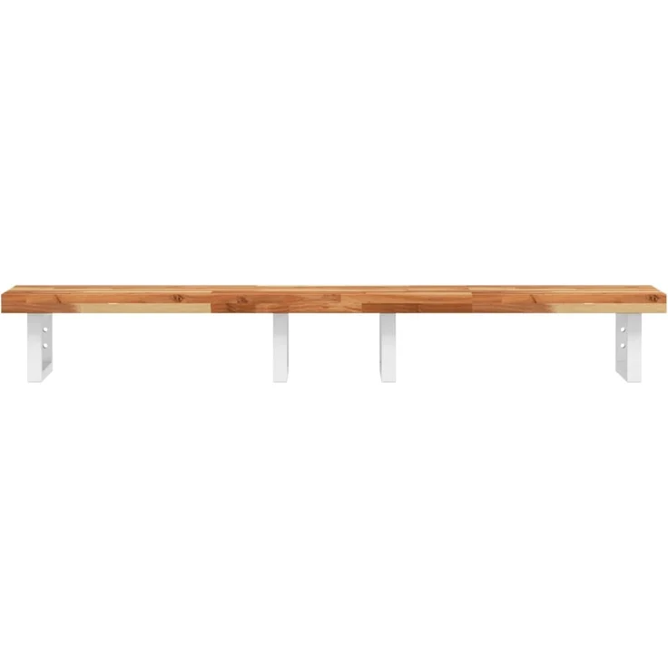 vidaXL Waschbeckenregal Wandmontage Stahl und Akazienholz 3302748 – Bild 4
