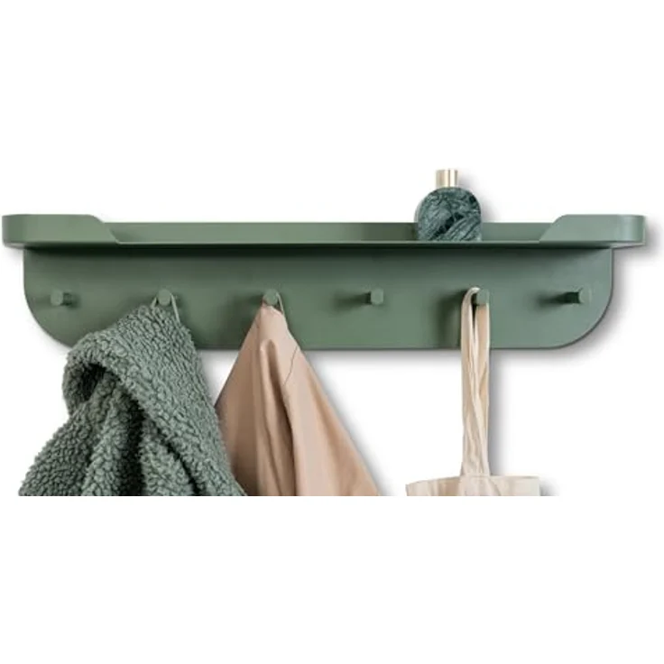 M2 Kollektion Grüne Wandgarderobe Jil 1, B/H/T= 70x15x12cm – Bild 1