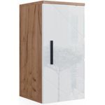 Vicco 'Irma' Hängeschrank, Spanplatte, 30 x 59 x 24 cm, Weiß Hochglanz / Goldkraft Eiche