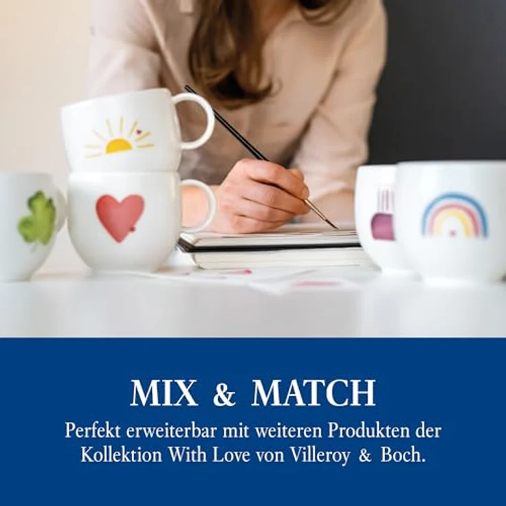 Villeroy & Boch With Love Frühstücksteller ø 21,2 cm Be Happy – Bild 7