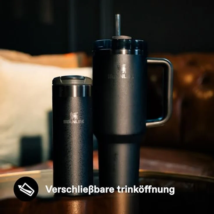 Stanley 1913 Aerolight Transit Thermobecher 0.47L - Hält 6 Stunden Heiß - Spülmaschinenfest - Kaffeebecher To Go Auslaufsicher - Kompatibel Mit Gängigen Pkw-Getränkehalterungen - Black Moon – Bild 7