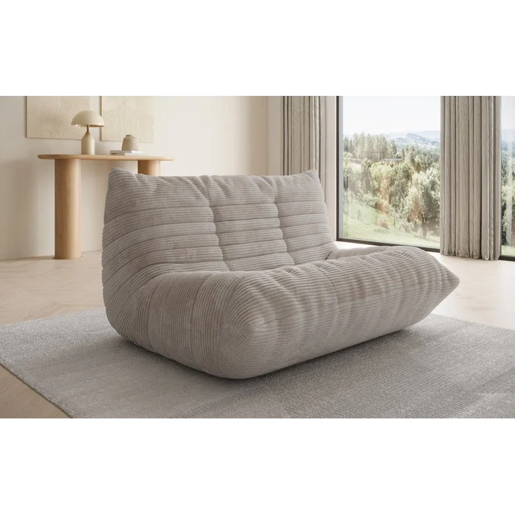Luxusbetten24 Sofa Designer 2 Sitzer Sofa Calmo, in weichem Cord – Bild 2