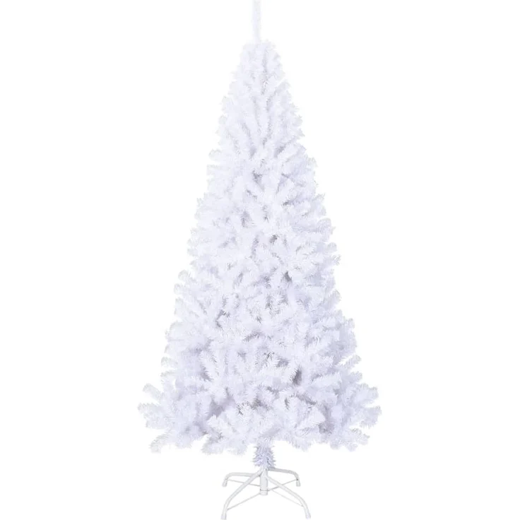 vidaXL Künstlicher Weihnachtsbaum mit Dicken Zweigen Weiß 210 cm PVC 321040 – Bild 1
