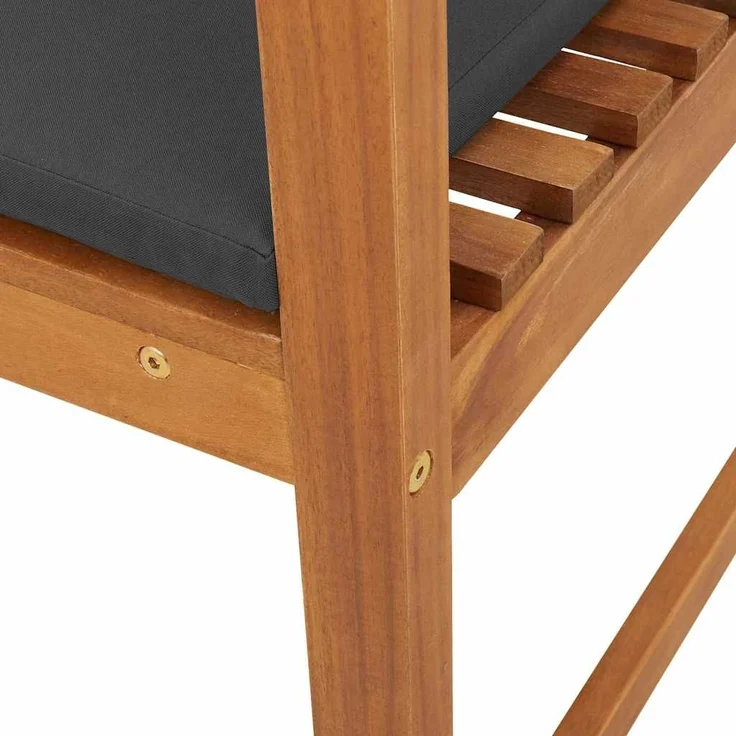 vidaXL Gartenstuhl mit Kissen Braun 50 x 50 x 91cm Massivholz Akazie 4107159 – Bild 2