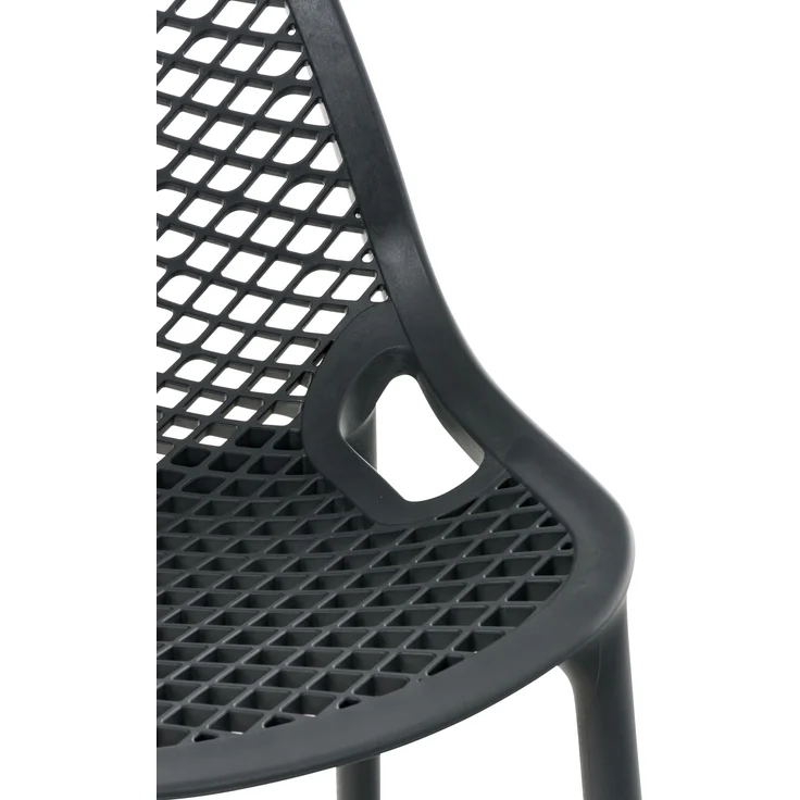 DELUKE® Barhocker modern Dunkelgrau LORL - Kunststoff, 105x45x53cm Barhocker mit Lehne Tresenhocker Barstuhl Küchenhocker Thekenhocker hoher Stuhl – Bild 6