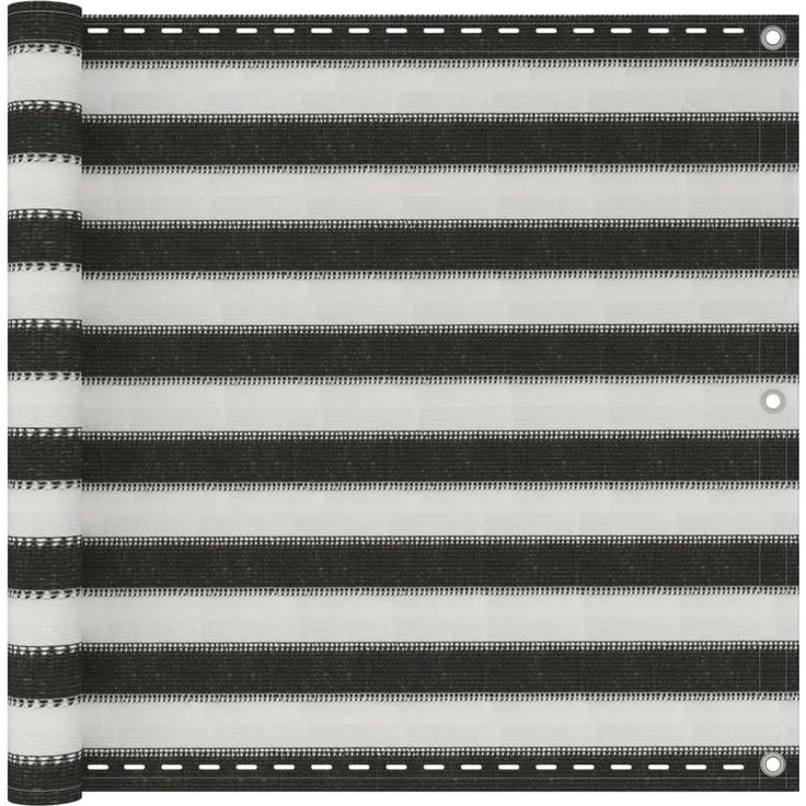 Balkon-Sichtschutz, Windschutz HDPE 90x300 cm Anthrazit und Weiß