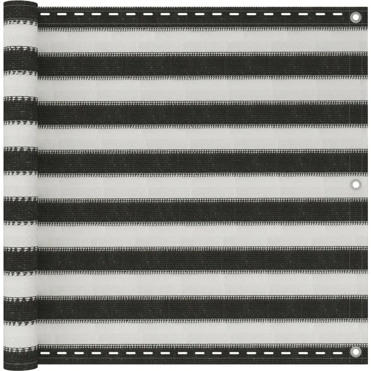 Balkon-Sichtschutz, Windschutz HDPE 90x300 cm Anthrazit und Weiß – Bild 1