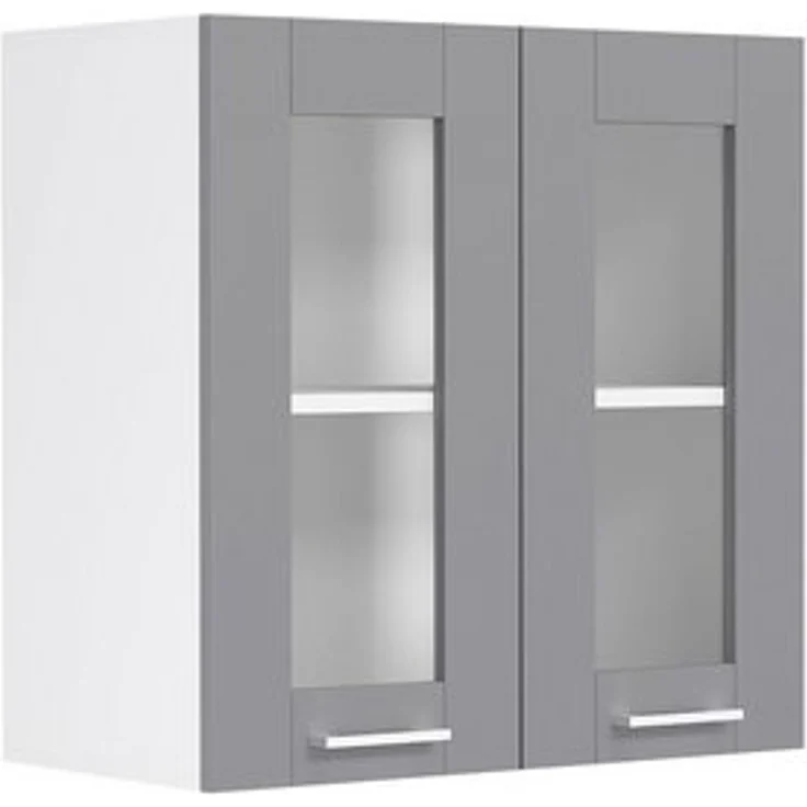 VCM Küchenmöbel Hängeschrank Colura 919372 Weiß / Anthrazit H. 60 x B. 80 x T. 31 cm – Bild 6