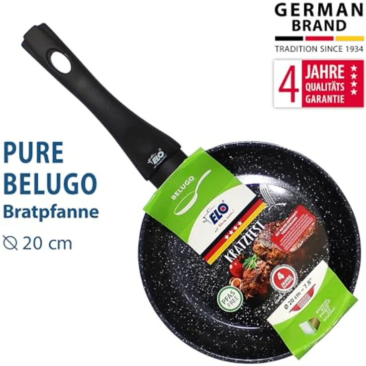 ELO Bratpfanne PURE BELUGO D 20 cm schwarz Pfannen-Set Pfanne Pfannenset – Bild 4