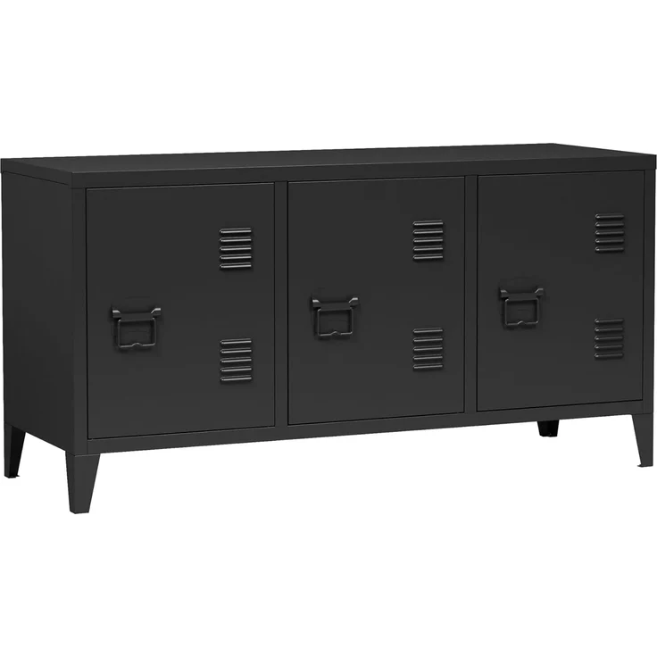 Fernsehschrank Kotka mit 3 Türen Schwarz [en. casa] – Bild 6