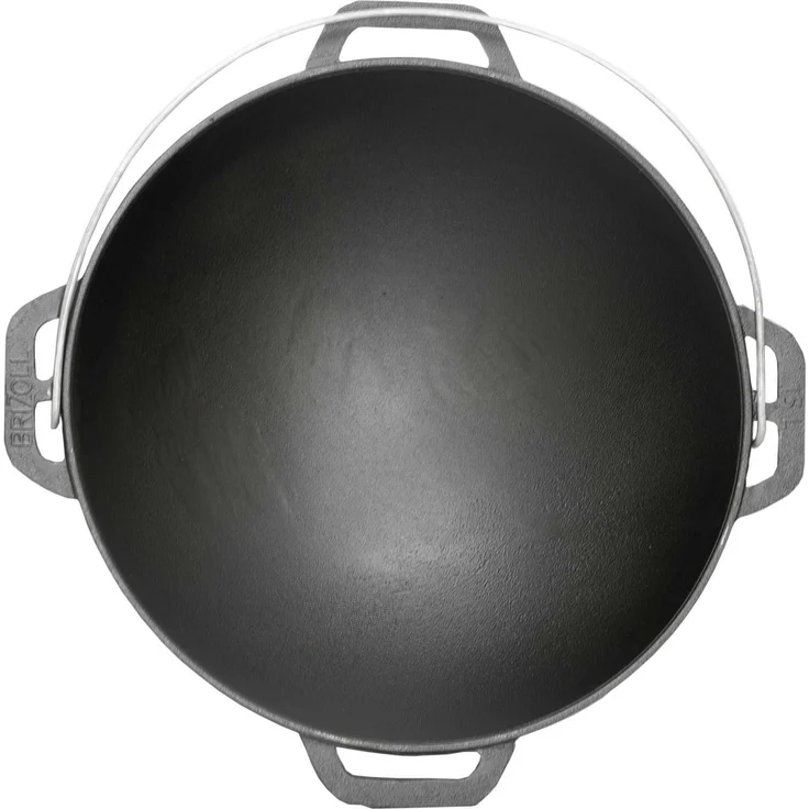 Ø36 Uchag 2mm stahl Utschak Utschag Campingofen 10L Gusseisen Kazan mit Gusseisen Deckel-Grillpfanne Kasan Feuerstelle Feldküche Außenküche Eintopfofen Gulaschkanone – Bild 10