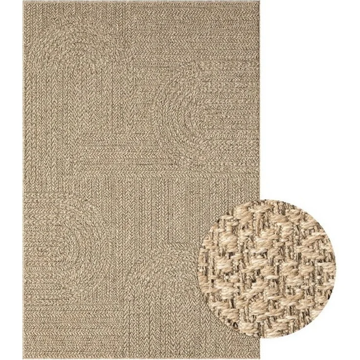 the carpet Teppich Kansas, rechteckig, Höhe: 1 mm, moderner robuster In und Outdoor Teppich Jute Look – Bild 4