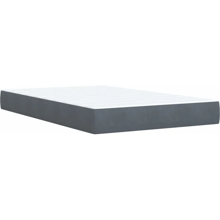 vidaXL Boxspringbett mit Matratze Dunkelgrau 120x200 cm Samt 3285276 – Bild 6