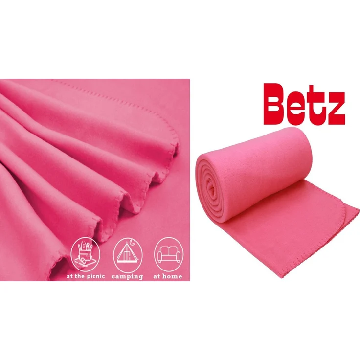 Wohndecke Luxus Fleecedecke Kuscheldecke Größe 130x170 cm Farbe Fuchsia, Betz, 180 g/m² – Bild 3