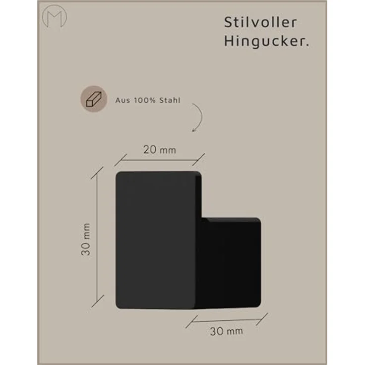 Metallbude Kleiderhaken PALO, Badezimmer, Küche, Flur, (3-St), hochwertige Handtuchhaken, modernes Design, vielseitig einsetzbar – Bild 7