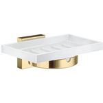 Smedbo House Seifenschale messing poliert mit Porzellan Schale RV342P