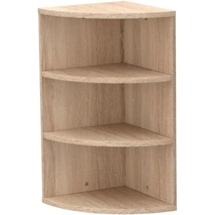 Coemo Eckregal Corner 60 aus Holz 3 Etagen Natur Sonoma – Bild 1