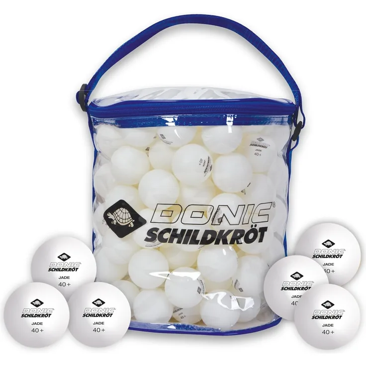 Tischtennisball Jade, Poly 40+ Qualität, 144 Stk. in Tragetasche, Weiß
