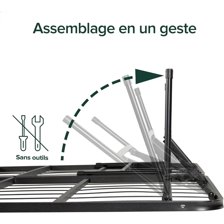 Zinus Shawn 35. 5CM SmartBase Plattform Bed Frame, Black, 140 x 190 x 35,5 cm – Bild 7