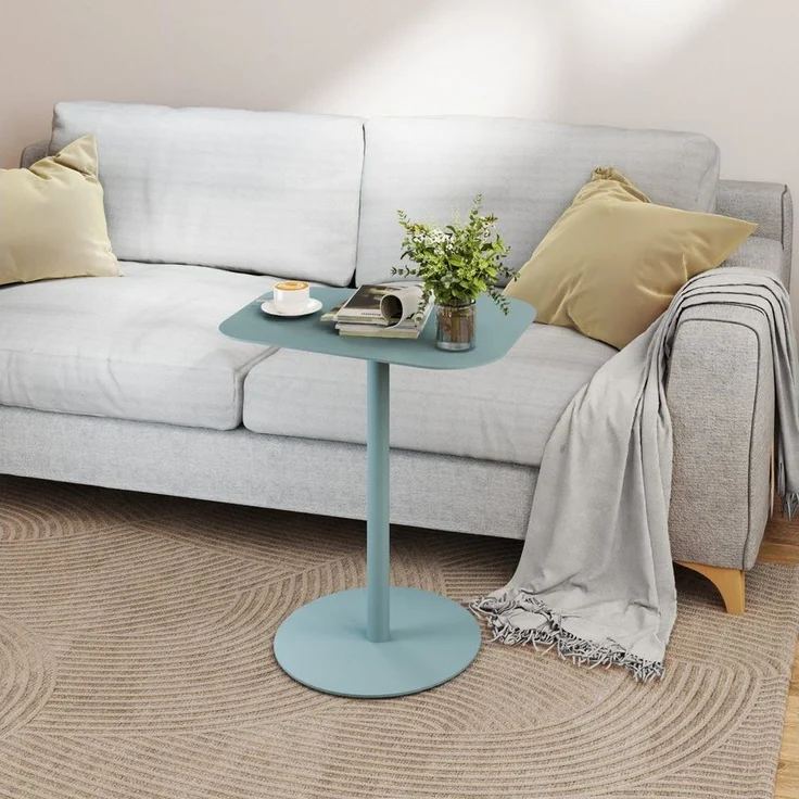 FLEXISPOT Ablagetisch Beistelltisch aus Stahl – Stabil & Farbvielfalt, Gartentisch (für Wohnzimmer, Bett, Balkon oder Garten, – Als Sofatisch, Nachttisch oder Outdoor-Tisch), für drinnen & draußen, einfache Montage, Tragkraft 20 kg – Bild 2