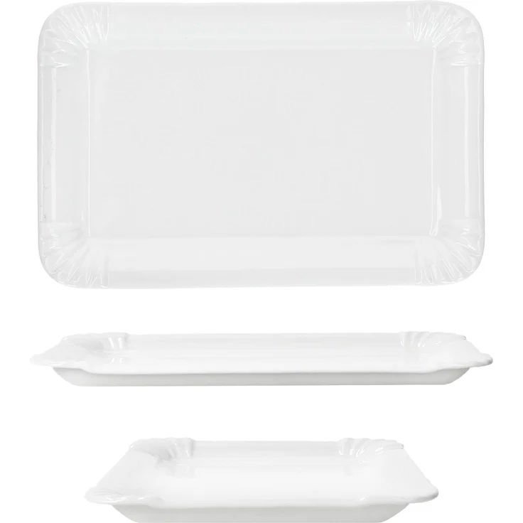 6x Pur Teller aus Porzellan 20x12,8 cm weiß Servier-Teller Pralinen Nuggets – Bild 6